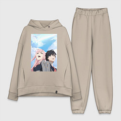 Женский костюм оверсайз Милый во Франксе Хиро, цвет: миндальный