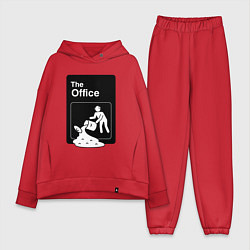 Женский костюм оверсайз Суп и офис, цвет: красный