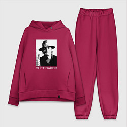 Женский костюм оверсайз Chet Baker jazz legend, цвет: маджента
