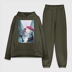 Женский костюм оверсайз Хиёри Ики Ято, цвет: хаки