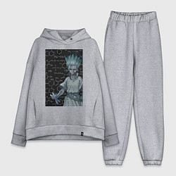 Женский костюм оверсайз Сэнку Исигами, цвет: меланж