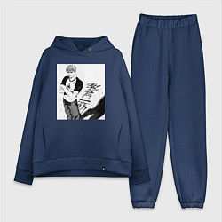 Женский костюм оверсайз Эйкити Онидзука учитель, цвет: тёмно-синий