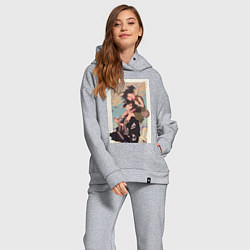 Женский костюм оверсайз Хяккимару Дороро воин, цвет: меланж — фото 2