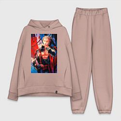 Женский костюм оверсайз Ван-Пис Зоро Ророноа, цвет: пыльно-розовый