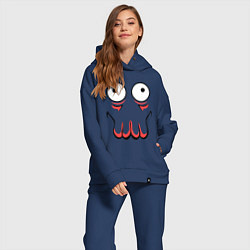 Женский костюм оверсайз John Zoidberg Face, цвет: тёмно-синий — фото 2