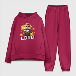 Женский костюм оверсайз Hamster kombat lord, цвет: маджента
