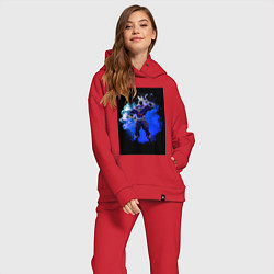 Женский костюм оверсайз Моя геройская академия Всемогущий Тосинори Яги, цвет: красный — фото 2