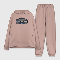 Женский костюм оверсайз США - Лос-Анджелес, цвет: пыльно-розовый