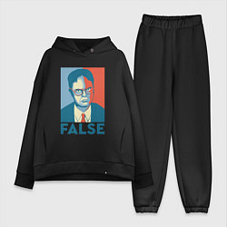 Женский костюм оверсайз Dwight false - офис, цвет: черный