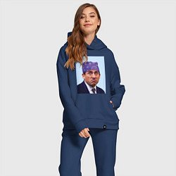 Женский костюм оверсайз Michael Scott - Prison mike the office meme, цвет: тёмно-синий — фото 2