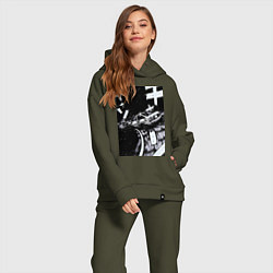 Женский костюм оверсайз Гонки манга, цвет: хаки — фото 2