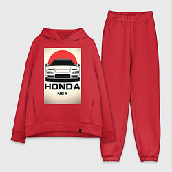 Женский костюм оверсайз Honda nsx автомобиль, цвет: красный