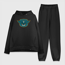 Женский костюм оверсайз Eagle stars, цвет: черный