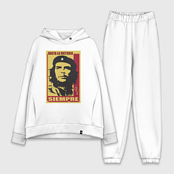 Женский костюм оверсайз Че Гевара - hasta la victoria siempre - фото из ку, цвет: белый