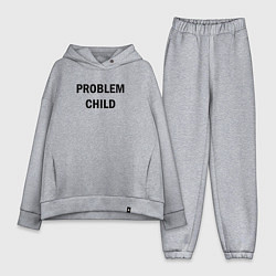 Женский костюм оверсайз Problem child, цвет: меланж