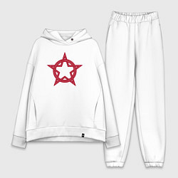 Женский костюм оверсайз Red star USSR, цвет: белый