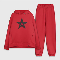 Женский костюм оверсайз Black star USSR, цвет: красный