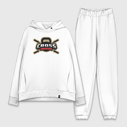 Женский костюм оверсайз Cross fitness, цвет: белый