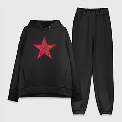 Женский костюм оверсайз USSR red star