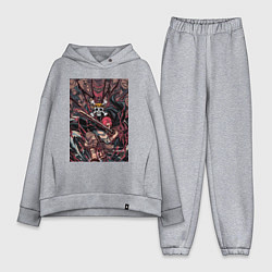 Женский костюм оверсайз Ван-Пис Шанкс команда, цвет: меланж