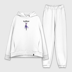 Женский костюм оверсайз Genshin impact driver on, цвет: белый