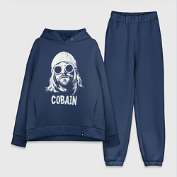 Женский костюм оверсайз Nirvana - Cobain, цвет: тёмно-синий