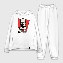 Женский костюм оверсайз Владимир Ленин КПСС, цвет: белый