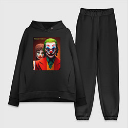 Женский костюм оверсайз Joker and Minecraft - collaboration, цвет: черный
