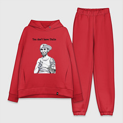 Женский костюм оверсайз You dont have Stalin, цвет: красный