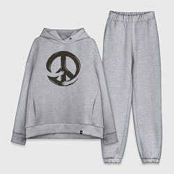 Женский костюм оверсайз Peace hugs, цвет: меланж