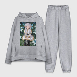 Женский костюм оверсайз Фрирен в лилиях, цвет: меланж