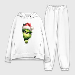Женский костюм оверсайз Гринч похититель рождества в ожидании нового года, цвет: белый