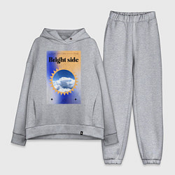 Женский костюм оверсайз Светлая сторона, цвет: меланж