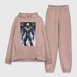 Женский костюм оверсайз Venom-Trump collaboration - ai art fantasy, цвет: пыльно-розовый