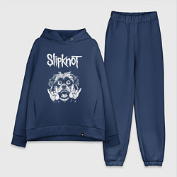 Женский костюм оверсайз Slipknot rock dog, цвет: тёмно-синий