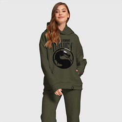 Женский костюм оверсайз Mortal kombat trilogy, цвет: хаки — фото 2