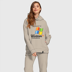 Женский костюм оверсайз Предназначен для windows xp, цвет: миндальный — фото 2