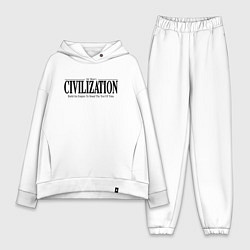 Женский костюм оверсайз Civilization - game, цвет: белый