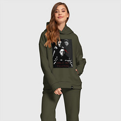 Женский костюм оверсайз Hold me tighter, цвет: хаки — фото 2