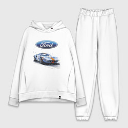 Женский костюм оверсайз Ford motorsport - sketch, цвет: белый