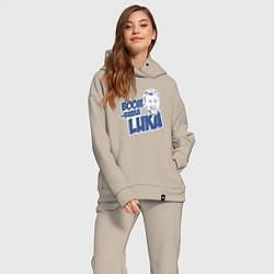 Женский костюм оверсайз Boom shaka Luka, цвет: миндальный — фото 2