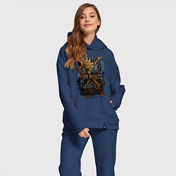 Женский костюм оверсайз Солнце и луна из аниматроников, цвет: тёмно-синий — фото 2