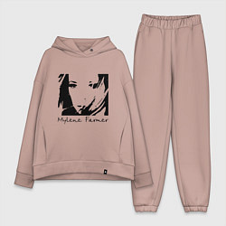 Женский костюм оверсайз Милен Фармер, цвет: пыльно-розовый