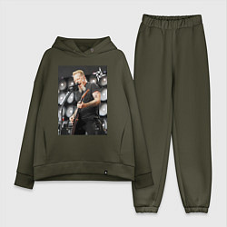 Женский костюм оверсайз James Alan Hatfield - Metallica, цвет: хаки