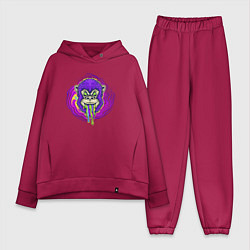 Женский костюм оверсайз Purple monkey, цвет: маджента