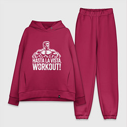 Женский костюм оверсайз Arnold - hasta la vista workout, цвет: маджента