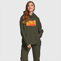 Женский костюм оверсайз Mickey 17, цвет: хаки — фото 2