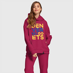 Женский костюм оверсайз Denver Nuggets NBA, цвет: маджента — фото 2