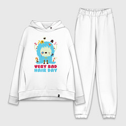 Женский костюм оверсайз Hair day, цвет: белый