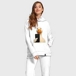 Женский костюм оверсайз Дакфейс, цвет: белый — фото 2